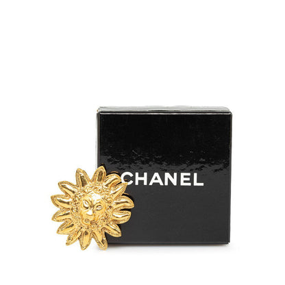 Chanel Lion Sun Brooch Metal Brooch in Excellent condition