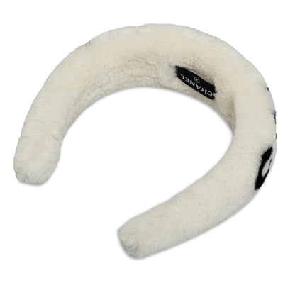 CHANEL Shearling Logo Headband Other Accessories