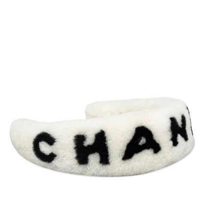 CHANEL Shearling Logo Headband Other Accessories