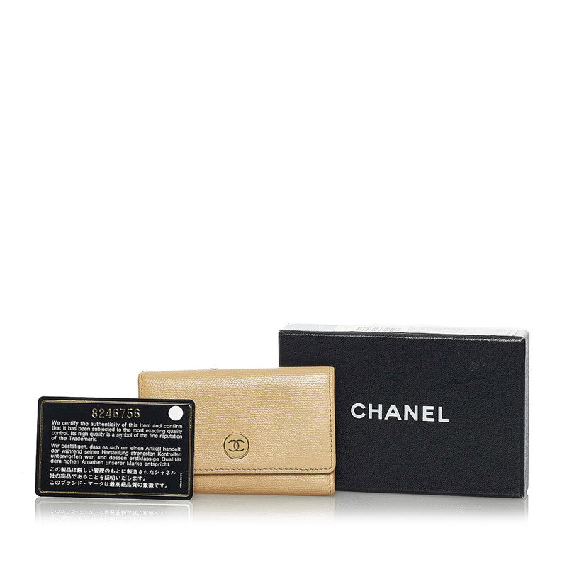 Chanel Leather 6 Key Holder Leather Key Holder in Good condition