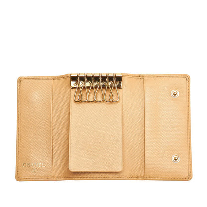 Chanel Leather 6 Key Holder Leather Key Holder in Good condition