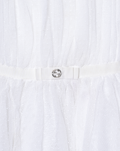 Gucci White Tulle Dress