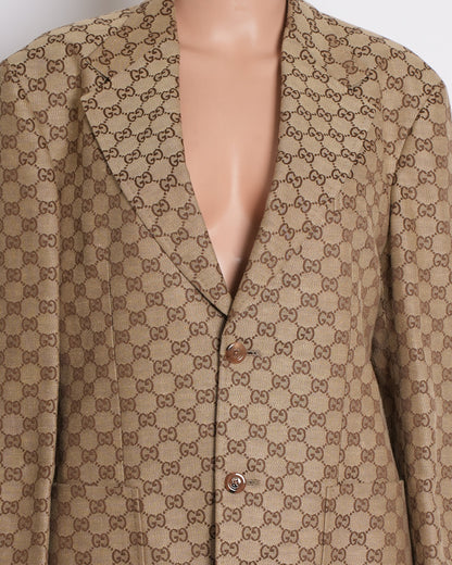 Gucci Linen Blend Canvas Formal Jacket