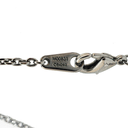 Silver Louis Vuitton Brass Ruthenium Vivienne Pendant Necklace