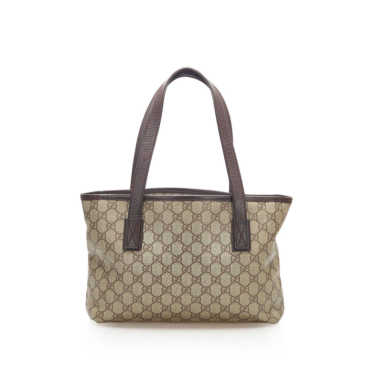 Gucci GG Supreme Tote Bag Brown