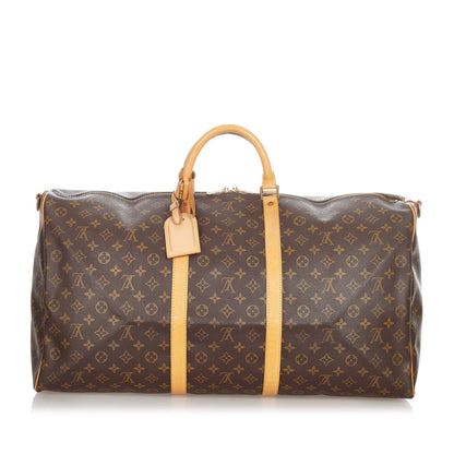 Louis-Vuitton Louis Vuitton Monogram Keepall Bandouliere 60 Brown