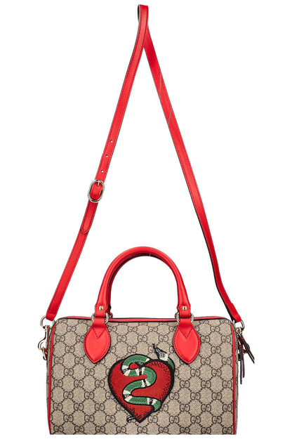 GUCCI Kingsnake Boston Bag GG Supreme