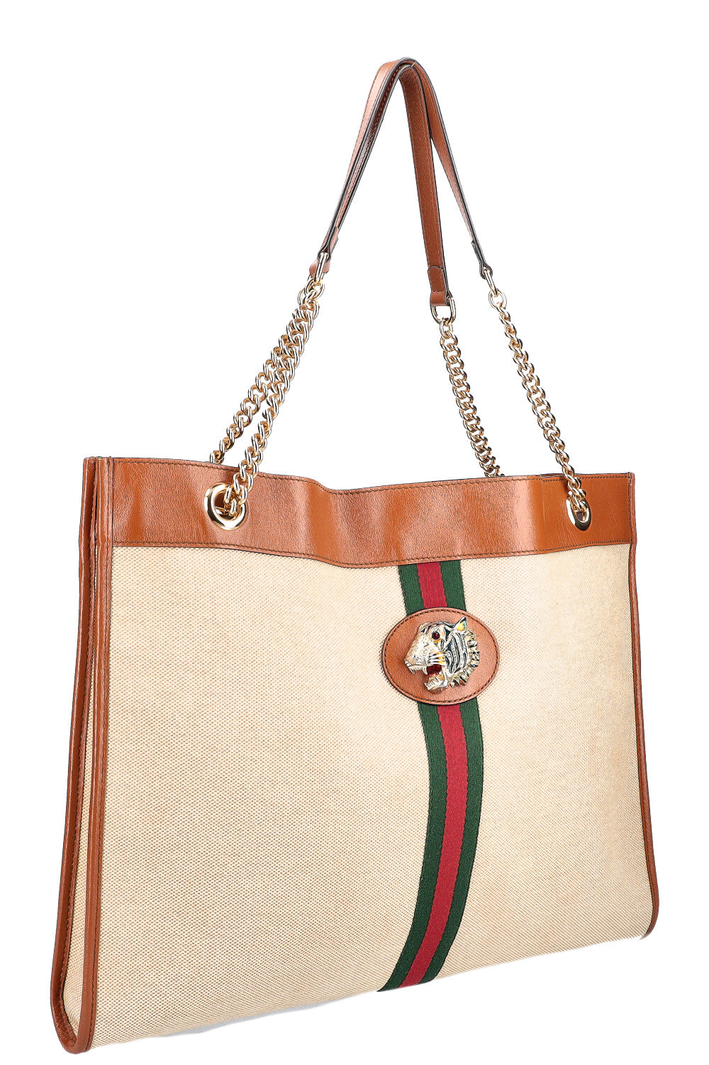 GUCCI Rajah Tote Canvas Beige
