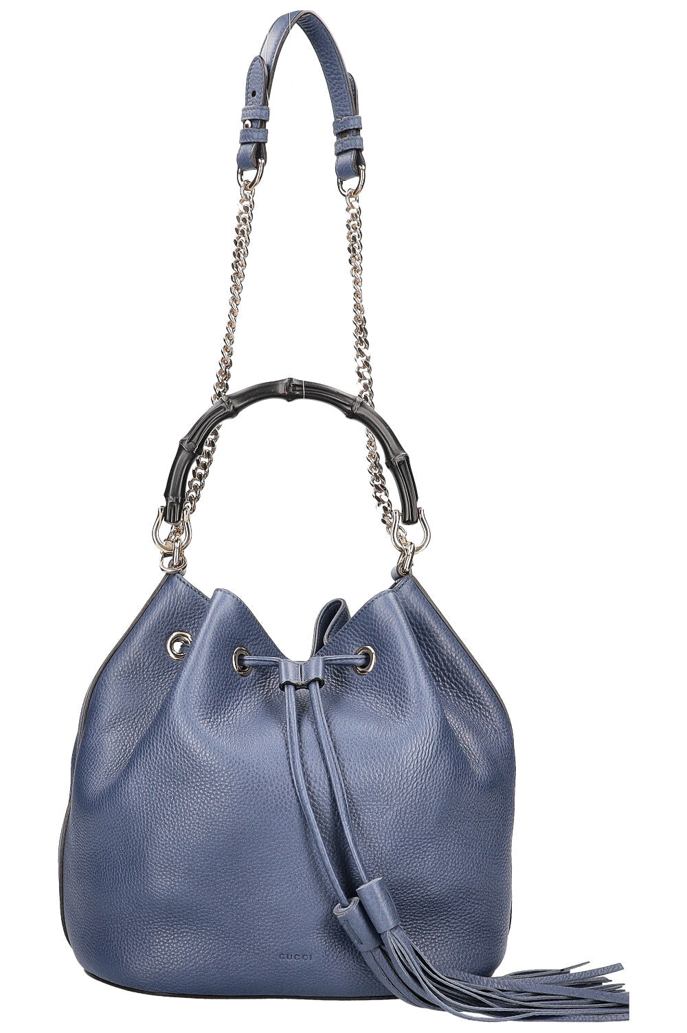 GUCCI Bamboo Bucket Bag Blue