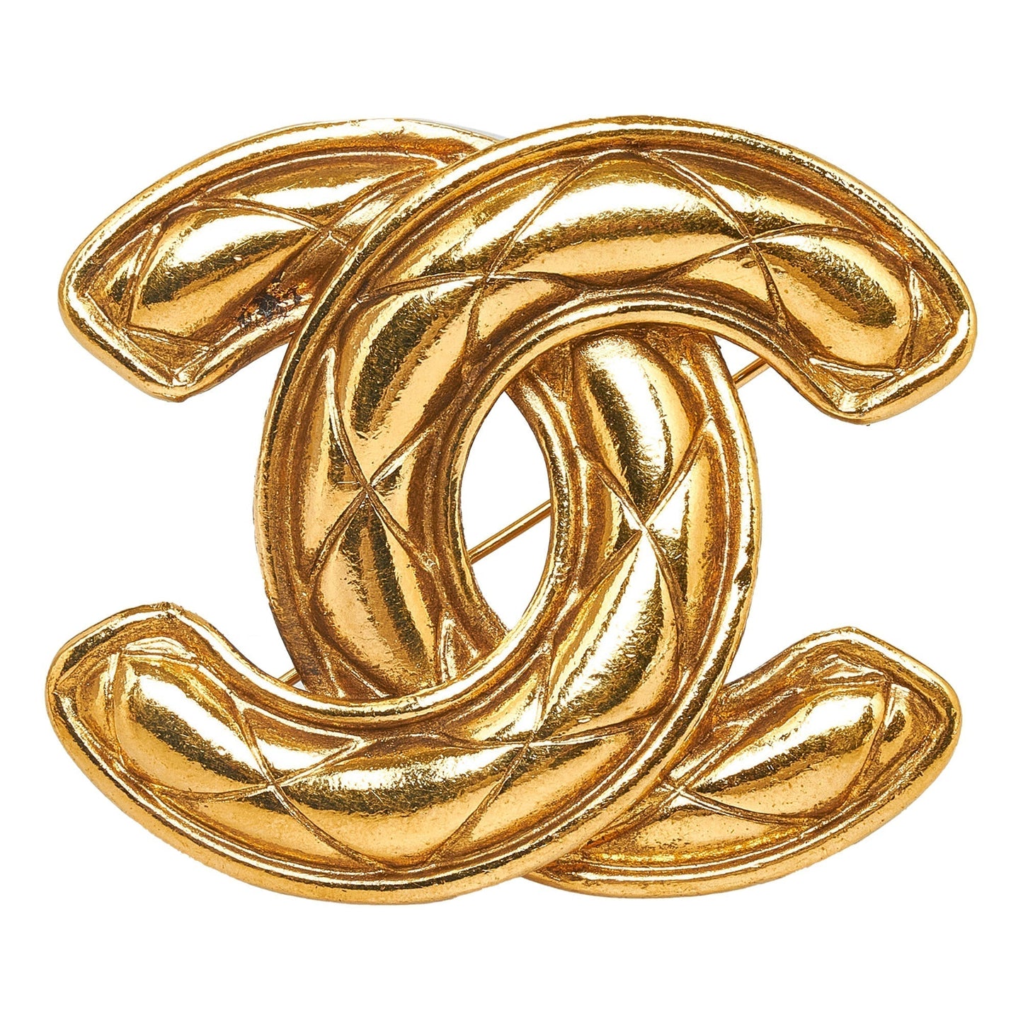Chanel CC Quilted Brooch Costume Brooch