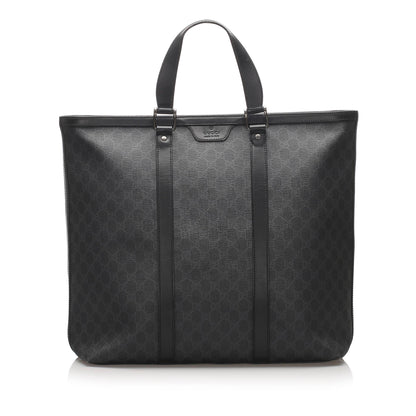 Gucci Black GG Supreme Tote Bag