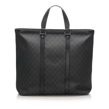 Gucci Black GG Supreme Tote Bag
