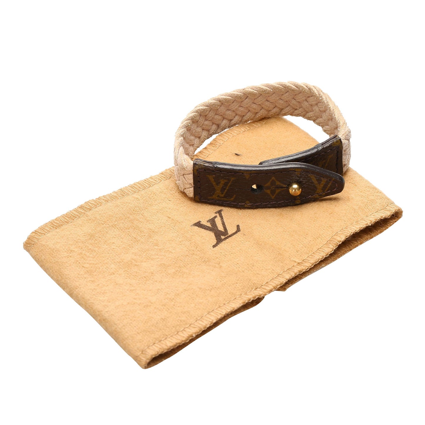 Louis-Vuitton Monogram Bracelet Brown