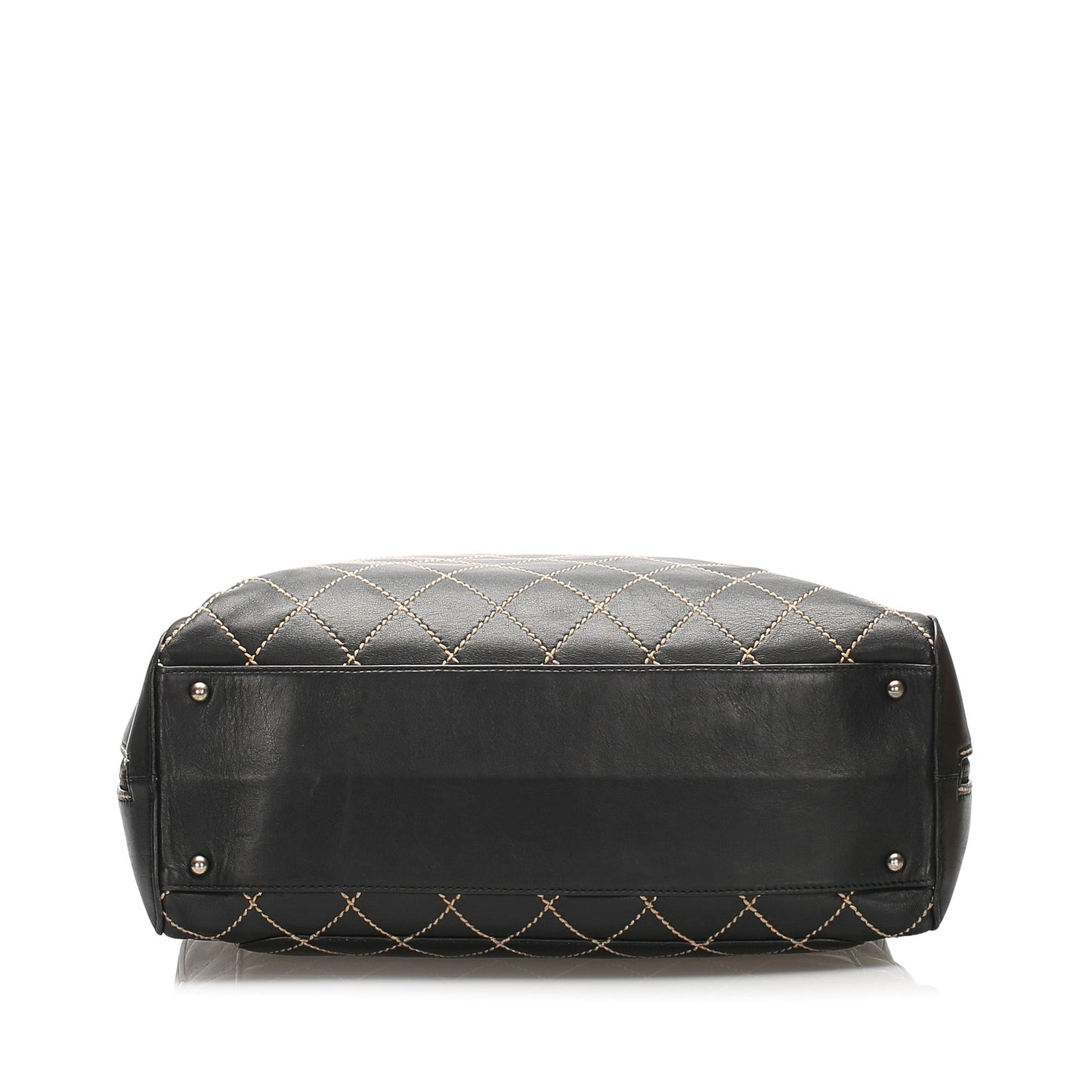 Surpique Leather Travel Handbag Black