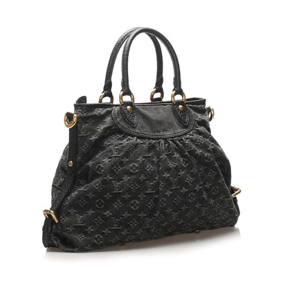 Louis-Vuitton Monogram Denim Neo Cabby MM Gray