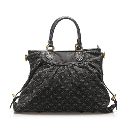 Louis-Vuitton Monogram Denim Neo Cabby MM Gray