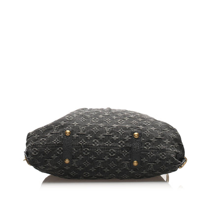 Louis-Vuitton Monogram Denim Neo Cabby MM Gray