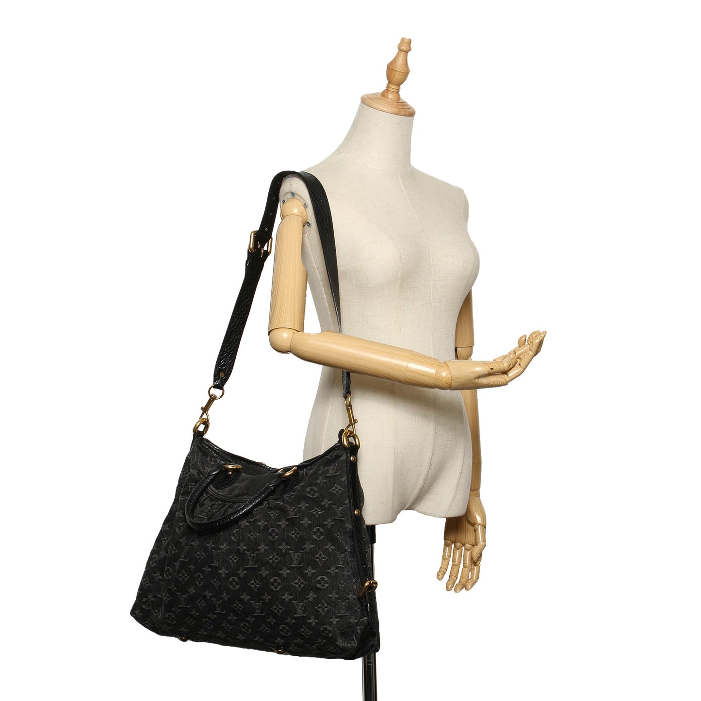Louis-Vuitton Monogram Denim Neo Cabby MM Gray