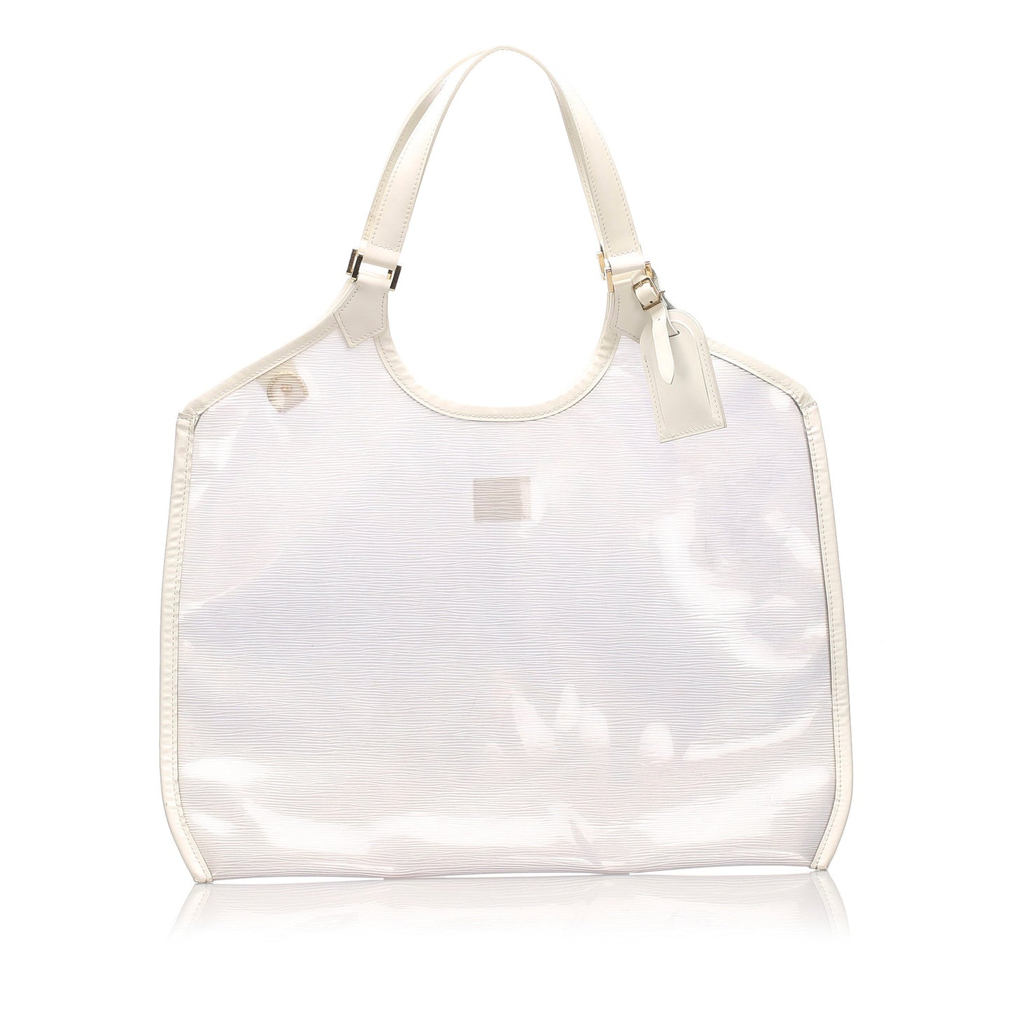 Louis-Vuitton White Epi Plage Baia Vinyl Tote