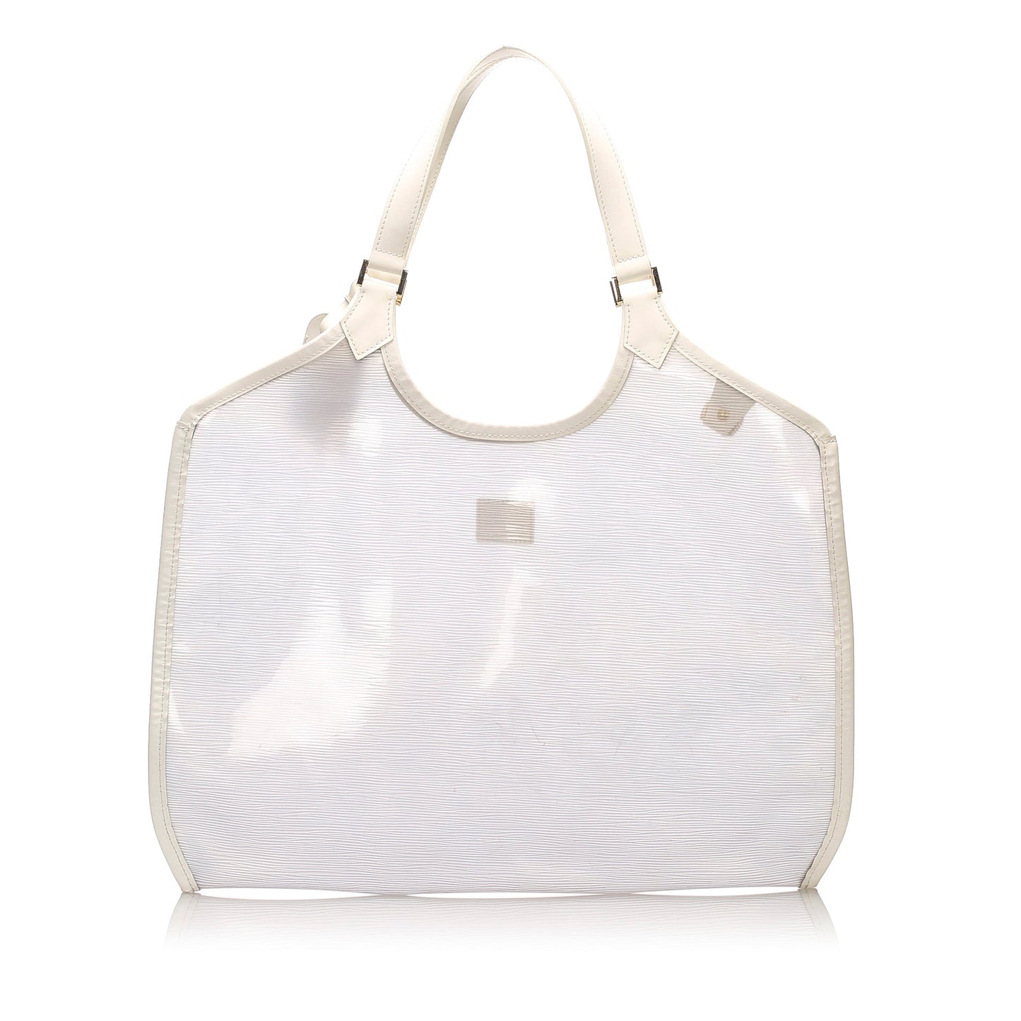 Louis-Vuitton White Epi Plage Baia Vinyl Tote