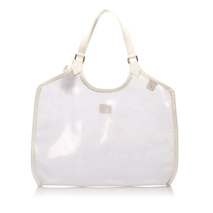 Louis-Vuitton White Epi Plage Baia Vinyl Tote