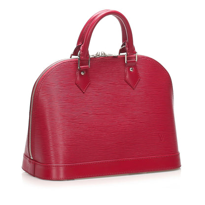 Louis-Vuitton Epi Alma PM Castillan Red
