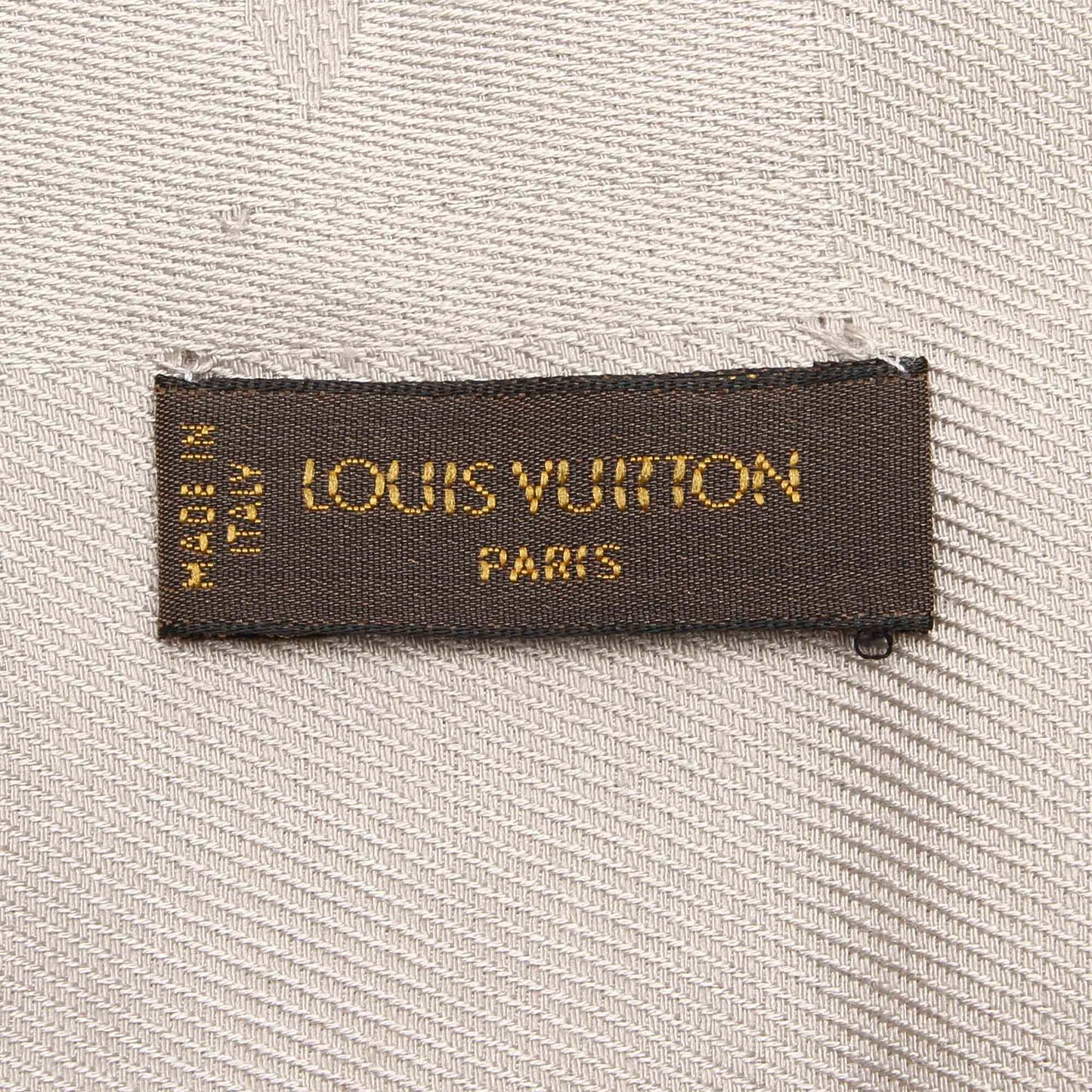 Louis-Vuitton Monogram Shine White Silk Scarf