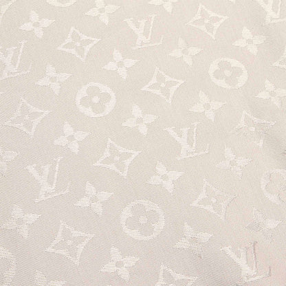 Louis-Vuitton Monogram Shine White Silk Scarf