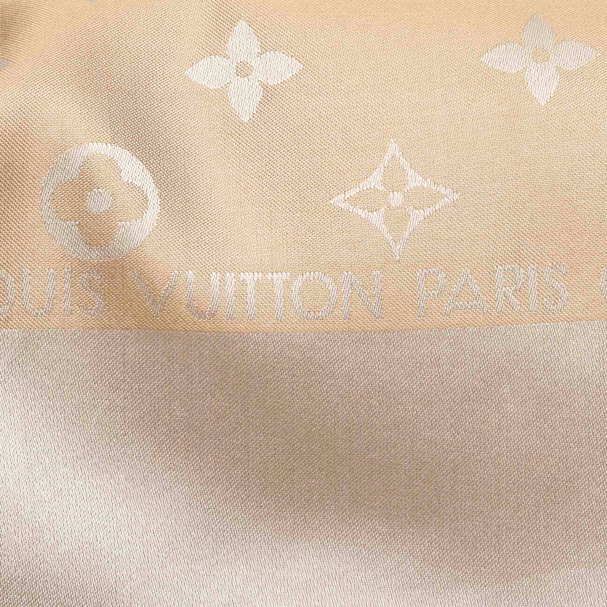 Louis-Vuitton Nude Monogram Wool and Silk Large Scarf Shawl