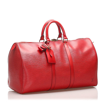 Louis-Vuitton Epi Keepall 45 Red