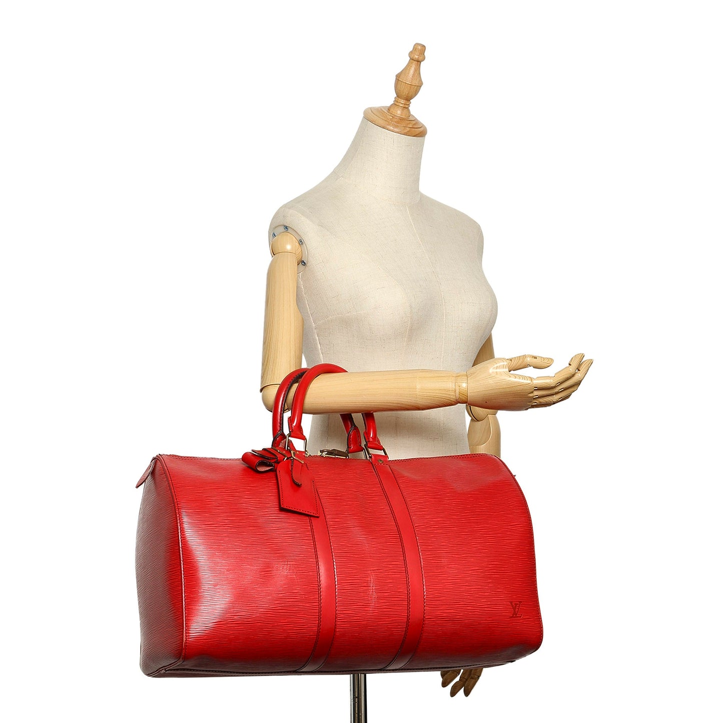 Louis-Vuitton Epi Keepall 45 Red