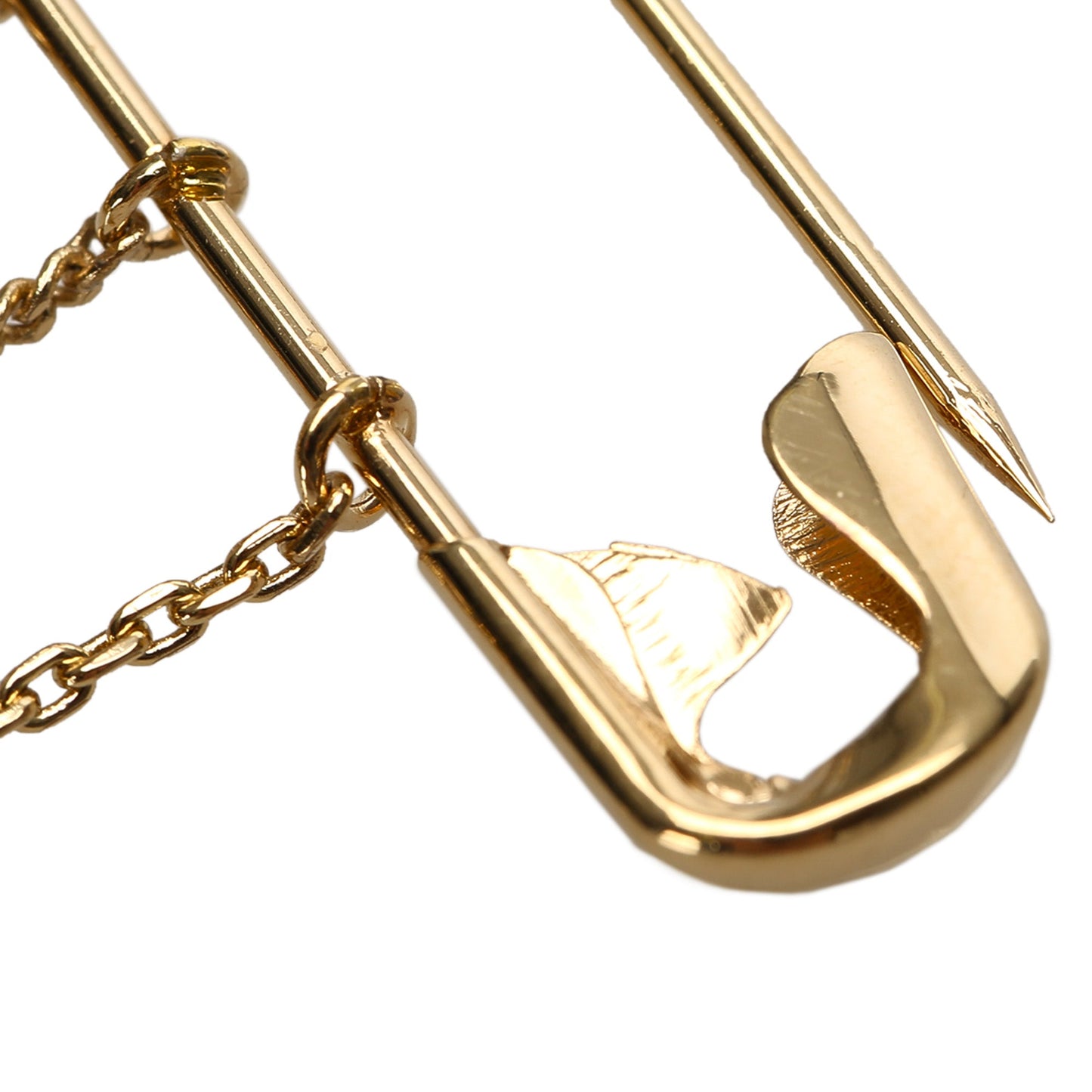 Louis-Vuitton Monogram Charms Brooch Gold