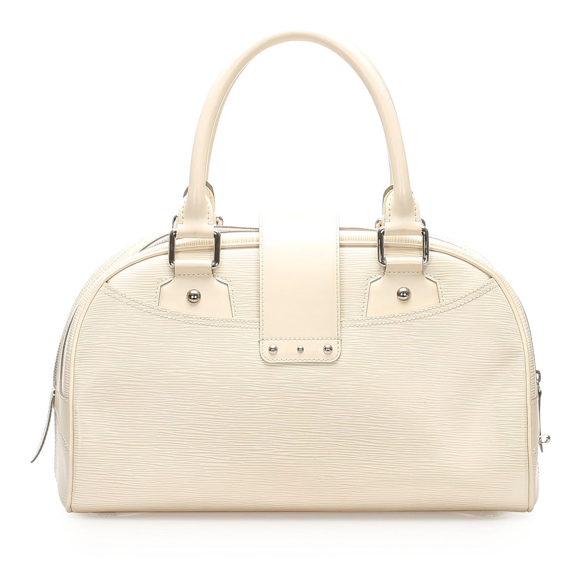 Louis-Vuitton Epi Bowling Montaigne in White