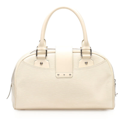 Louis-Vuitton Epi Bowling Montaigne in White