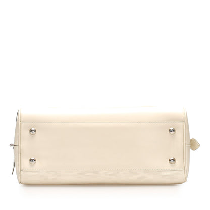Louis-Vuitton Epi Bowling Montaigne in White
