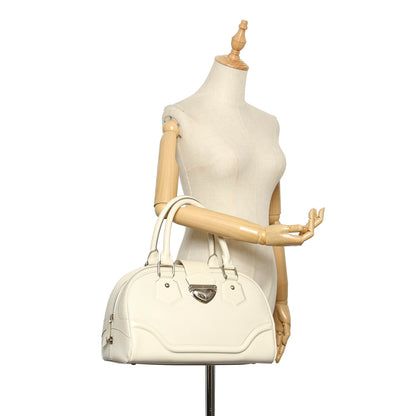 Louis-Vuitton Epi Bowling Montaigne in White