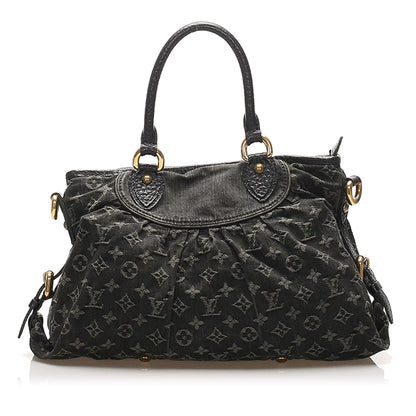 Louis-Vuitton Monogram Denim Neo Cabby MM Black
