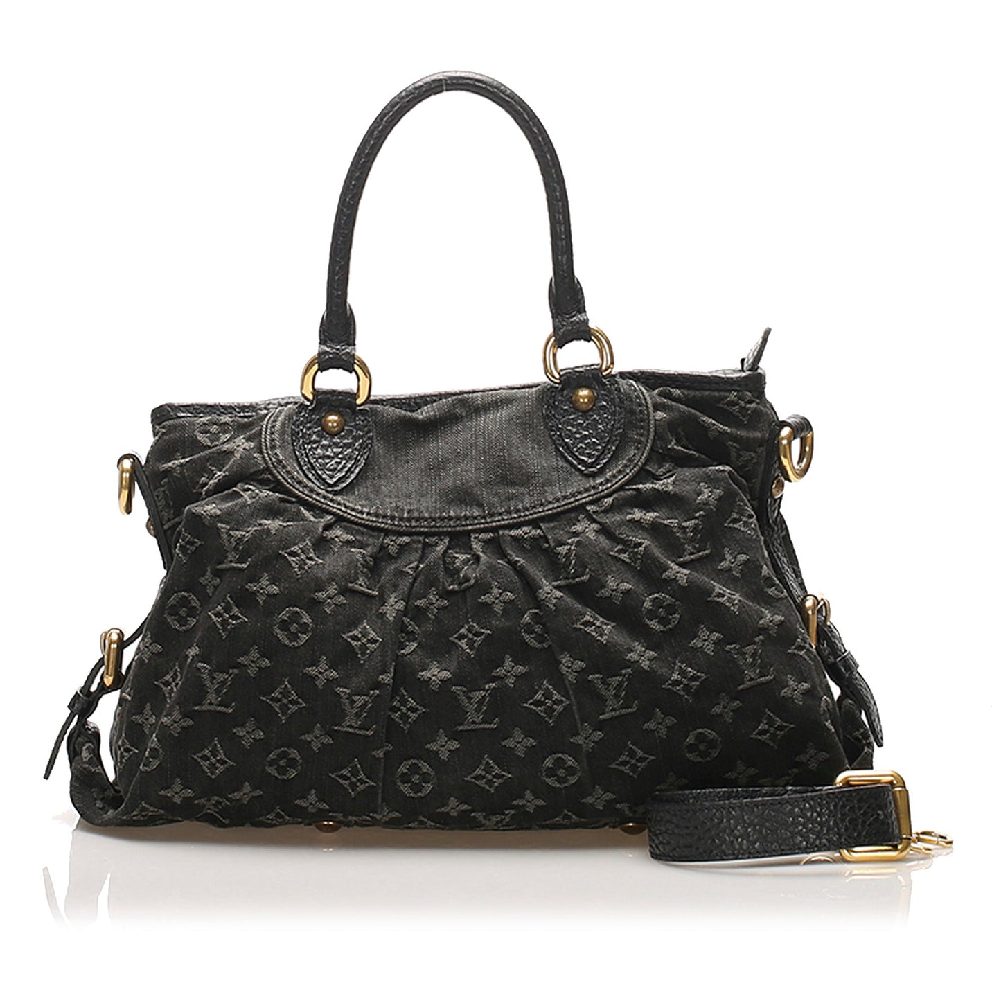 Louis-Vuitton Monogram Denim Neo Cabby MM Black