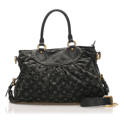 Louis-Vuitton Monogram Denim Neo Cabby MM Black