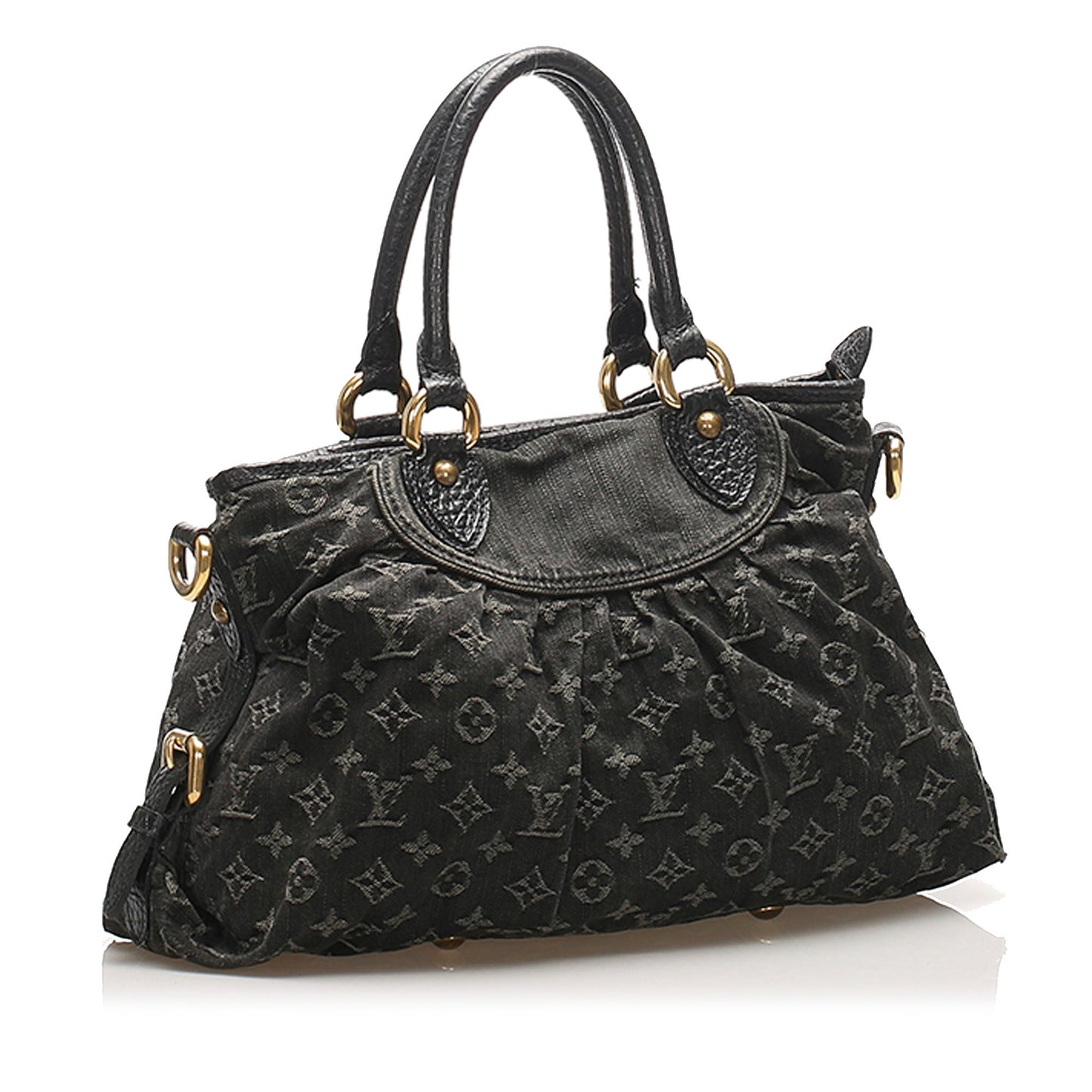 Louis-Vuitton Monogram Denim Neo Cabby MM Black