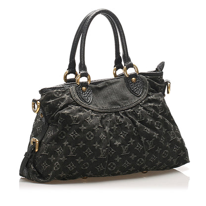 Louis-Vuitton Monogram Denim Neo Cabby MM Black