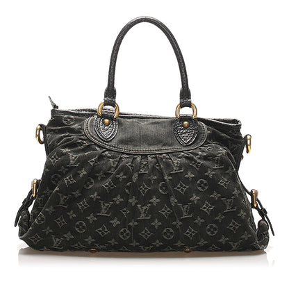 Louis-Vuitton Monogram Denim Neo Cabby MM Black