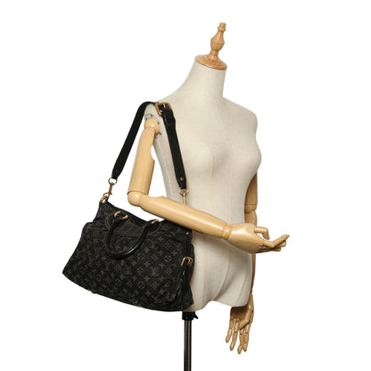 Louis-Vuitton Monogram Denim Neo Cabby MM Black