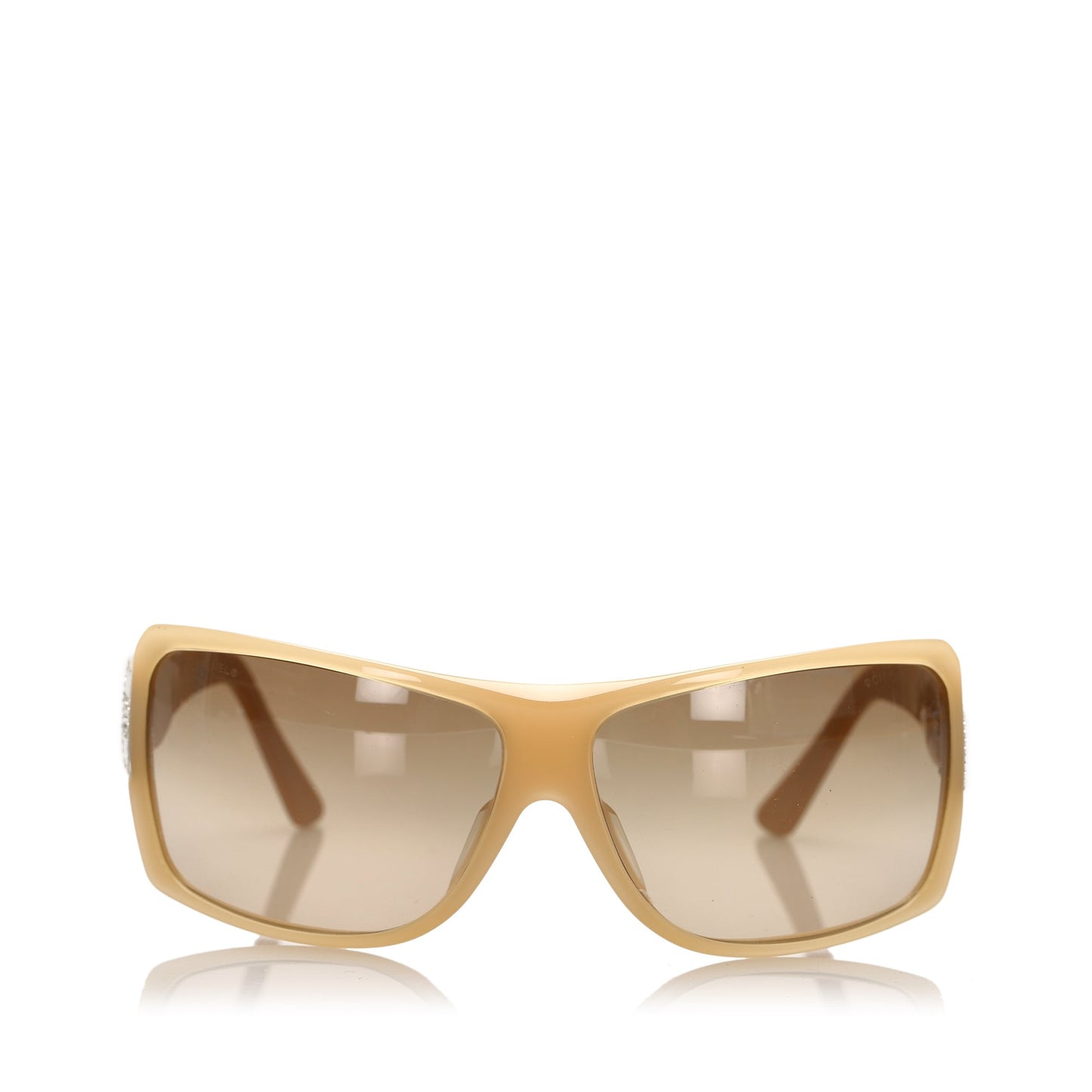 Round Tinted Sunglasses Brown