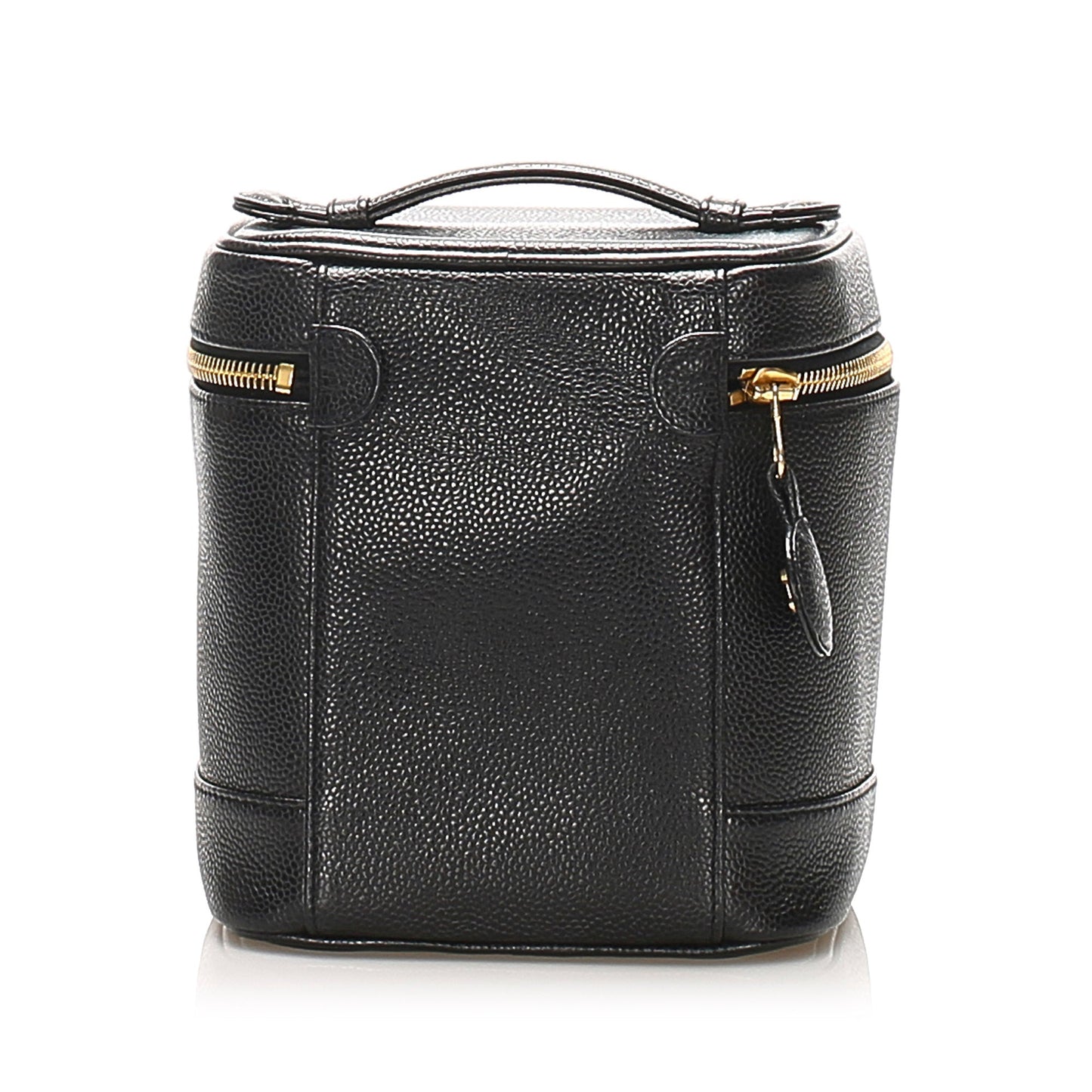 CC Caviar Leather Vanity Bag Black GHW