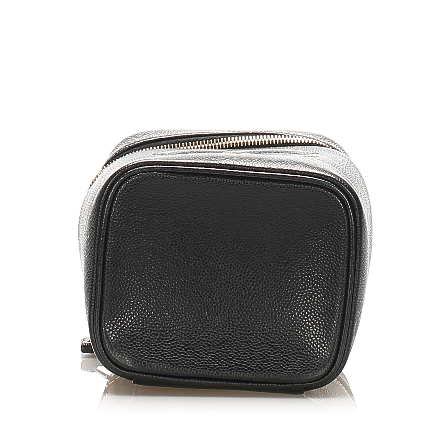 CC Caviar Leather Vanity Bag Black GHW
