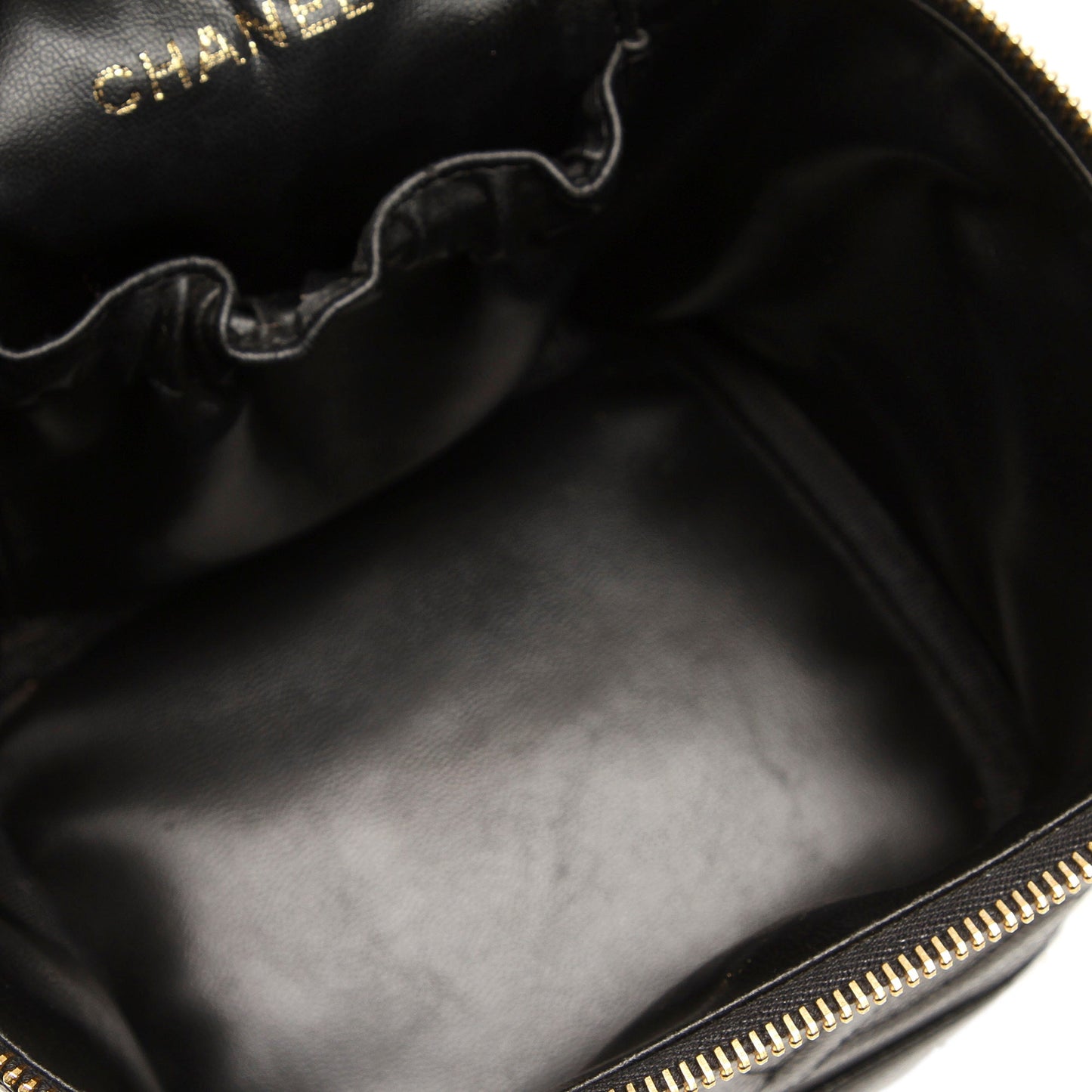 CC Caviar Leather Vanity Bag Black GHW