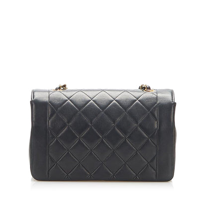 Medium Diana Flap Shoulder Bag Black
