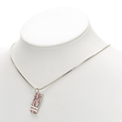Oblique Trotter Pendant Necklace Pink
