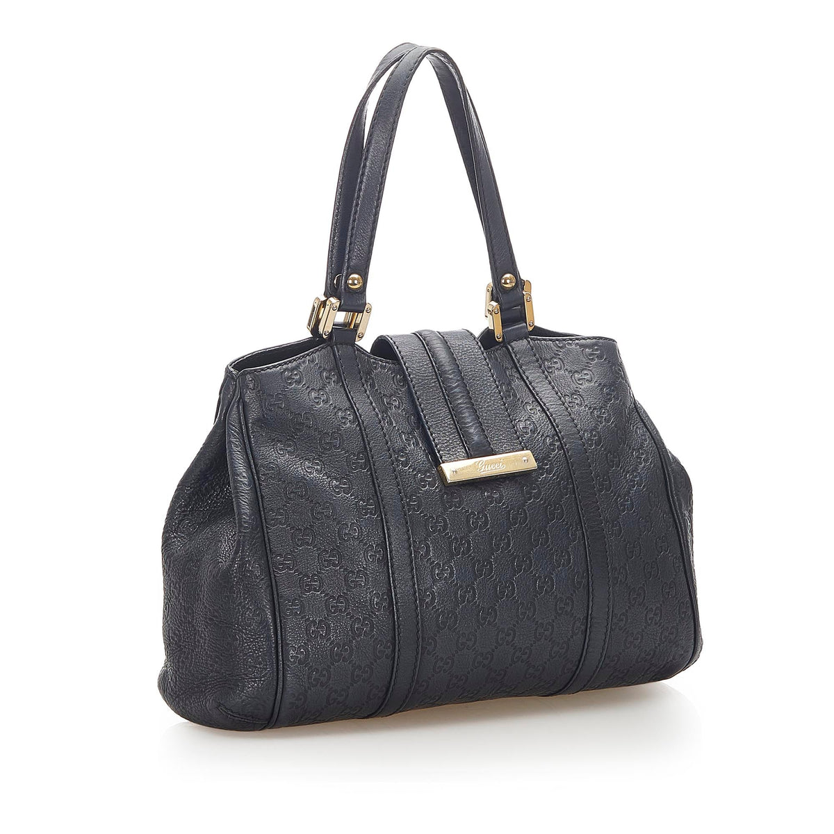 Gucci Guccissima Leather Tote Bag Black